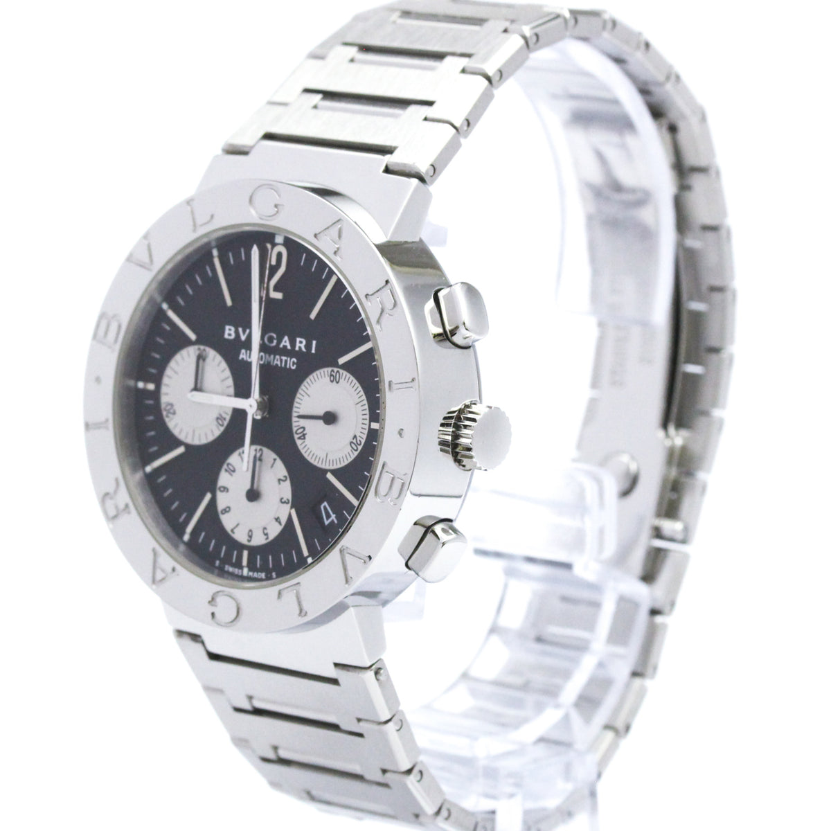 Bvlgari Bvlgari Bvlgari Chronograph Automatic Stainless Steel Watch (Pre-Owned)