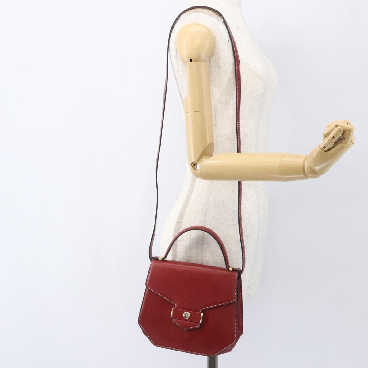 Christian Dior Vintage Leather Red Leather Handbag (Pre-Owned)