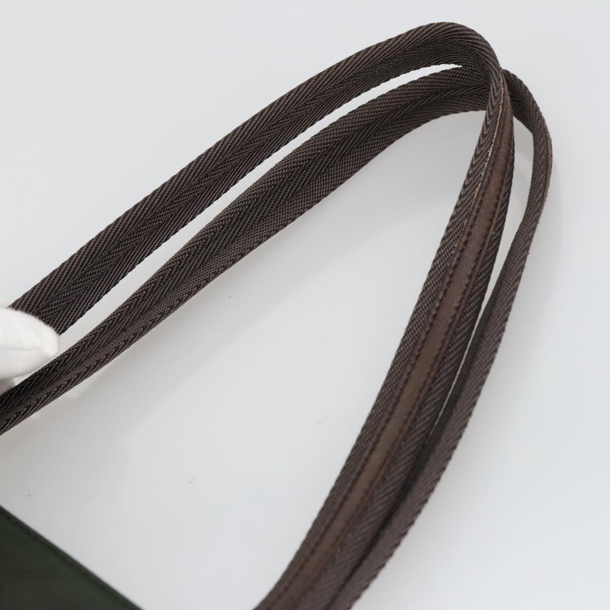 Prada Khaki Synthetic Tote Bag (Pre-Owned)