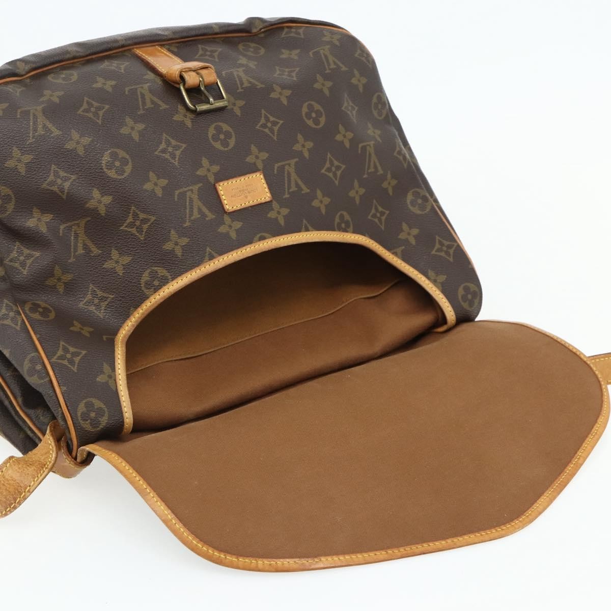 Louis Vuitton Saumur Monogram Canvas Brown Canvas Shoulder Bag Bag (Pre-Owned)