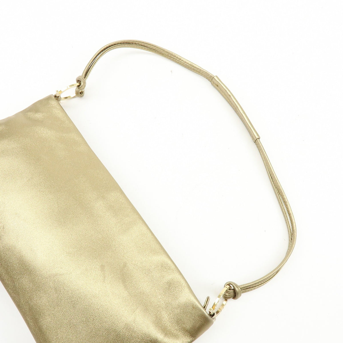Salvatore Ferragamo Gancini Leather Gold Leather Crossbody Bag Bag (Pre-Owned)