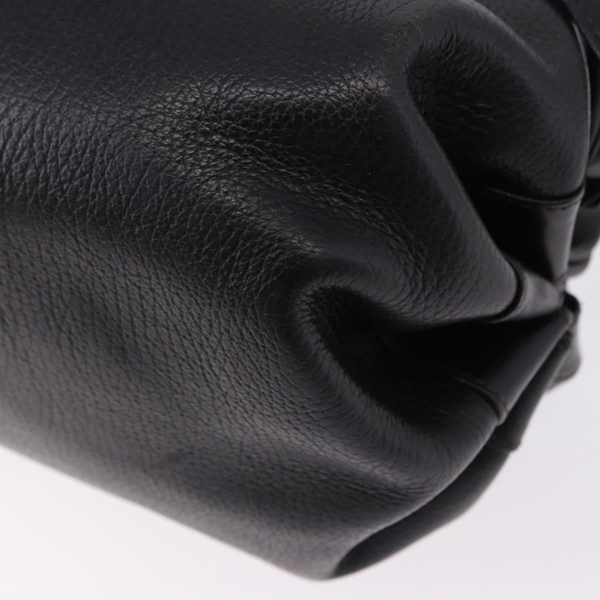 Gucci Shoulder Leather Black Leather Shoulder Bag Bag (Pre-Owned)