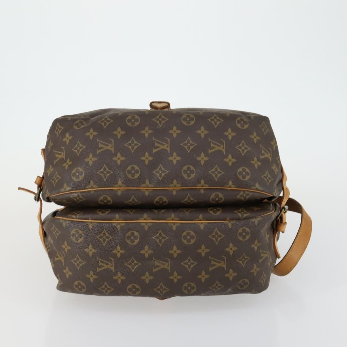 Louis Vuitton Saumur Monogram Canvas Brown Canvas Shoulder Bag Bag (Pre-Owned)