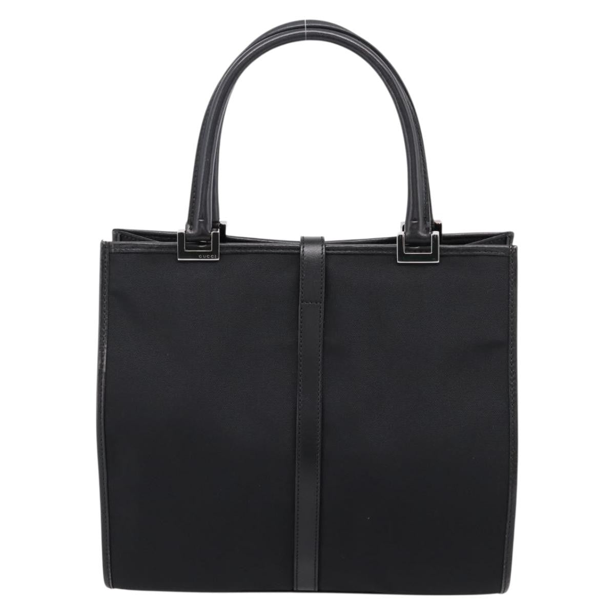 Gucci Jackie Canvas Black Canvas Tote Bag Bag (Pre-Owned)