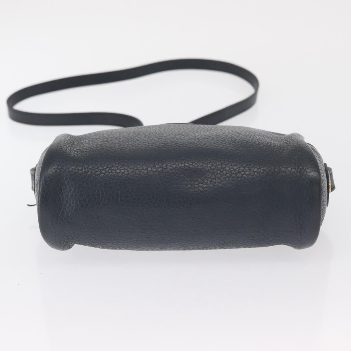 Christian Dior Vintage Cd Logo Leather Navy Leather Shoulder Bag Bag (Pre-Owned)
