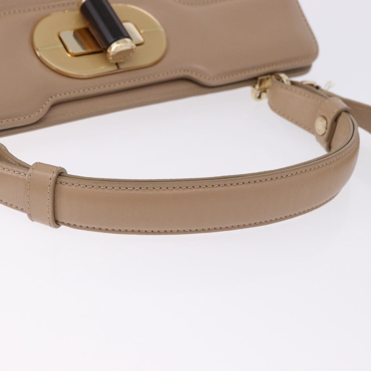 Bvlgari Isabella Rossellini Leather Beige Leather Handbag (Pre-Owned)
