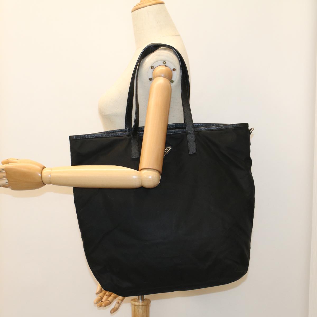 Prada Tessuto Black Synthetic Tote Bag (Pre-Owned)