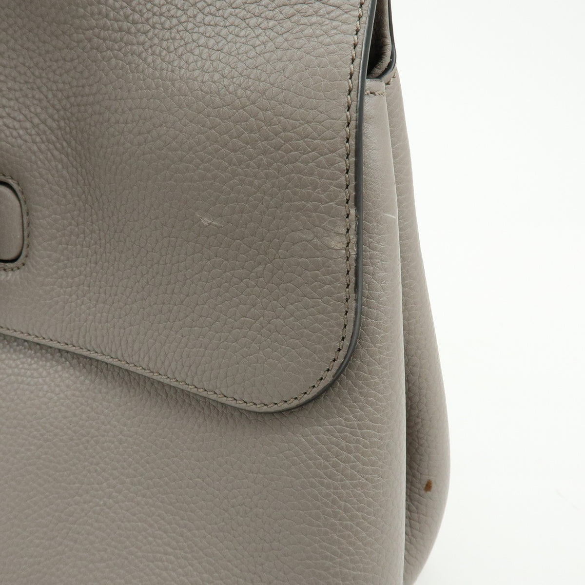 Gucci Bamboo Daily Top Handle Leather Gray Leather Handbag (Pre-Owned)