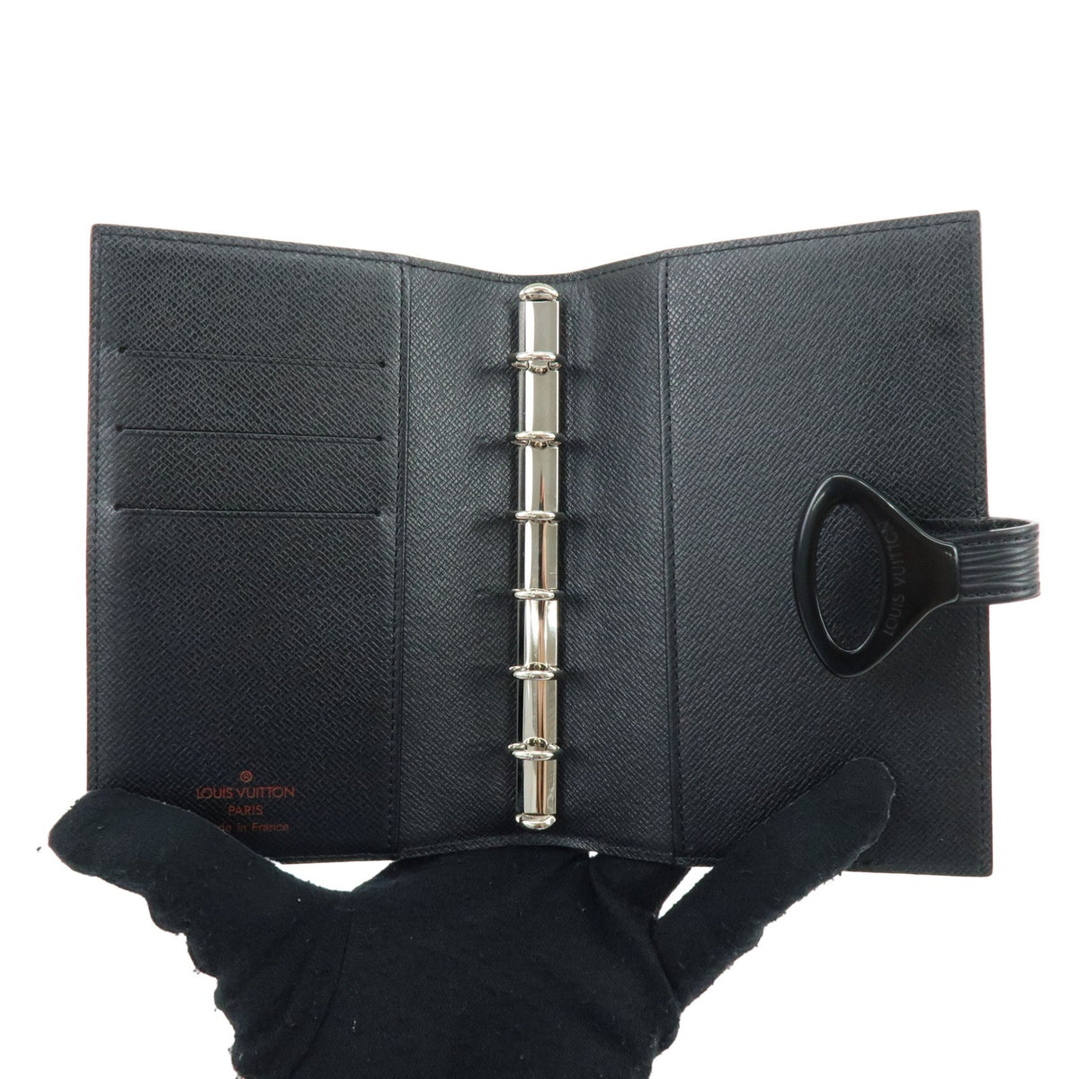 Louis Vuitton Ring Agenda Cover Epi Leather Black Leather Briefcase Bag (Pre-Owned)