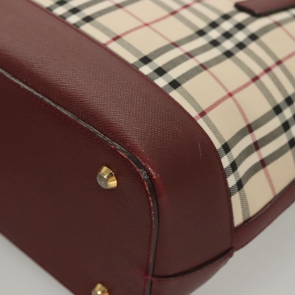 Burberry Nova Check Nova Check Canvas And Leather Beige Canvas Handbag (Pre-Owned)