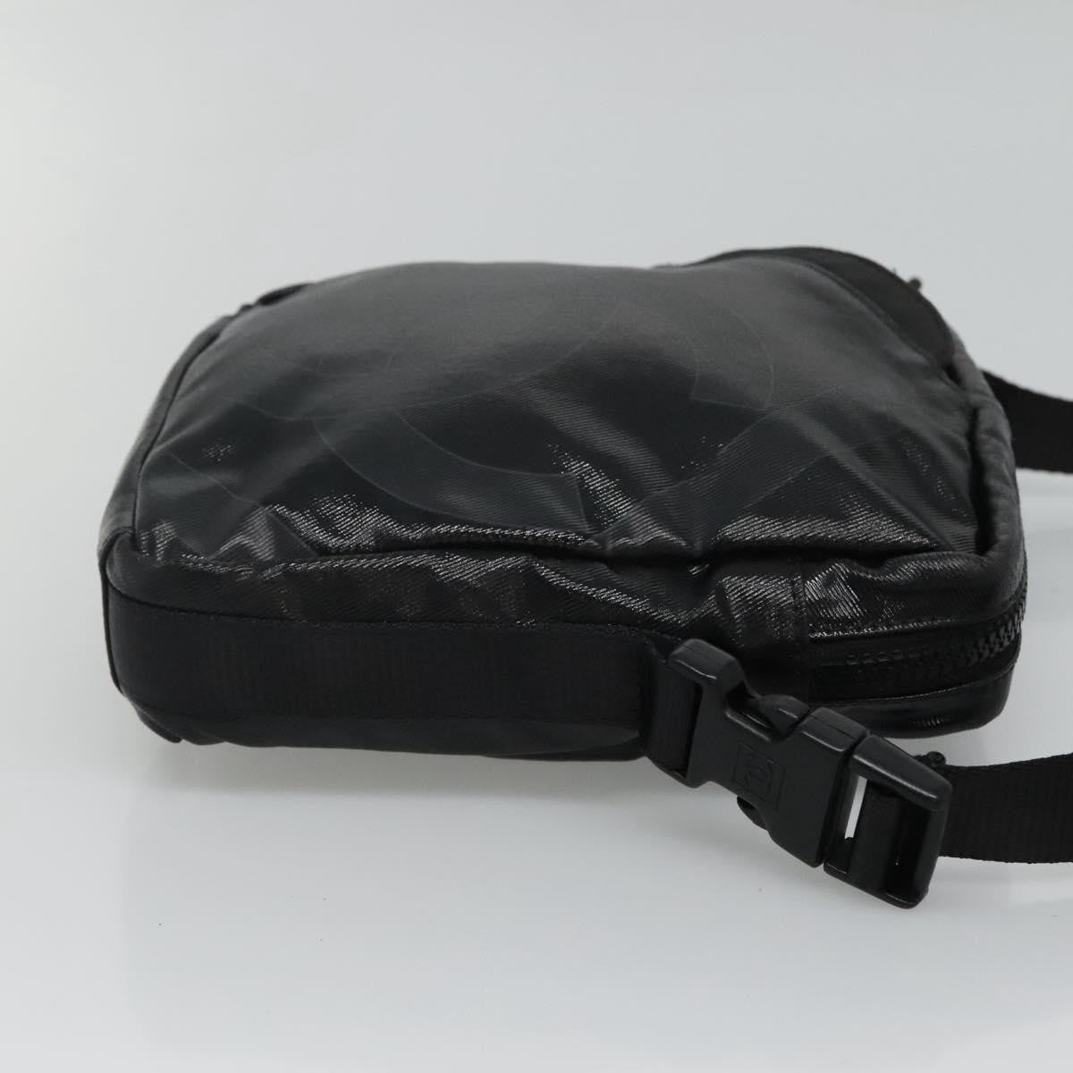 Chanel Sport Line Messenger Coated Canvas Black Canvas Shoulder Bag Bag (Pre-Owned)