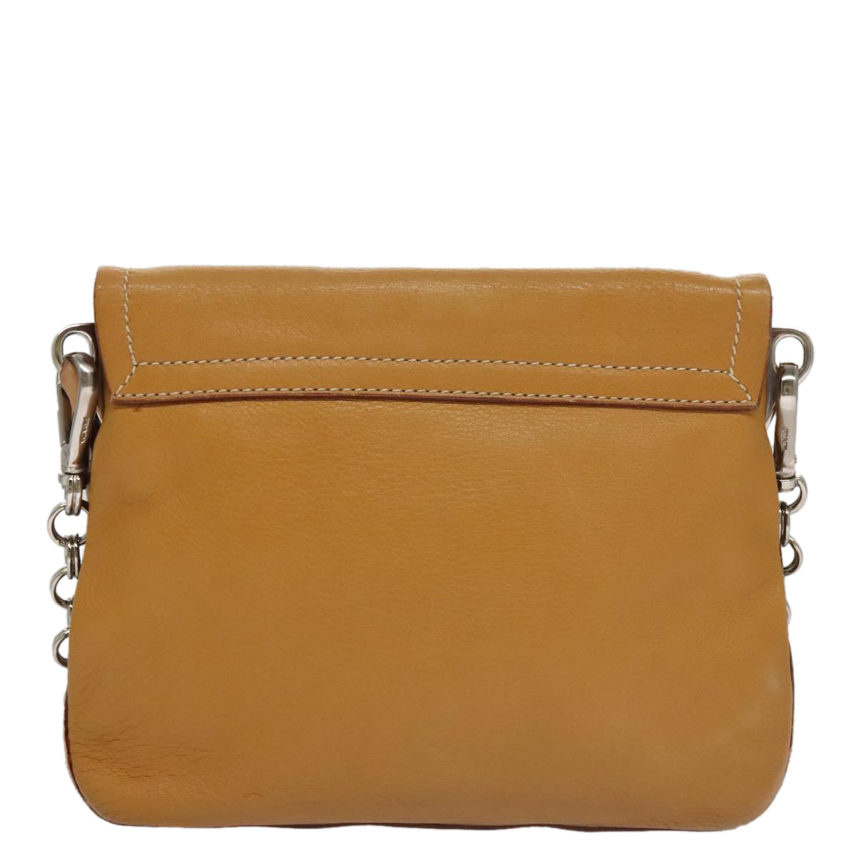Prada Saffiano Camel Leather Shoulder Bag (Pre-Owned)