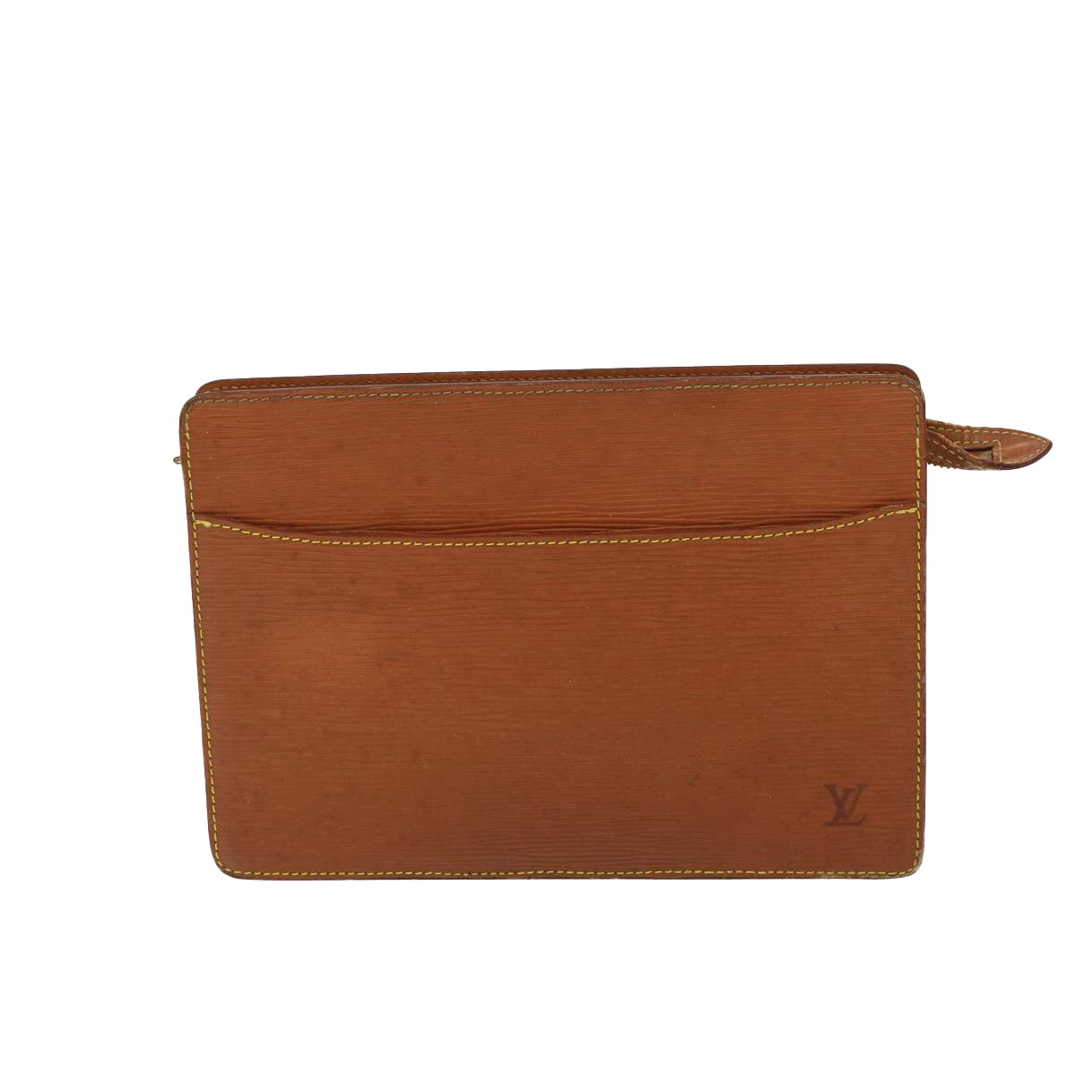 Louis Vuitton Pochette Homme Brown Leather Clutch Bag (Pre-Owned)