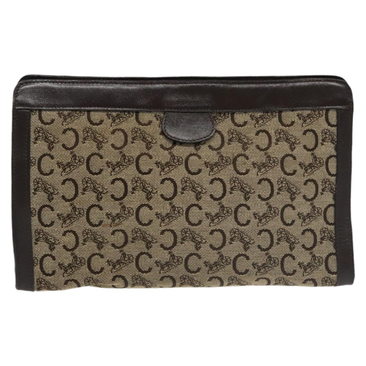 Céline C Brown Canvas Clutch Bag (Pre-Owned)