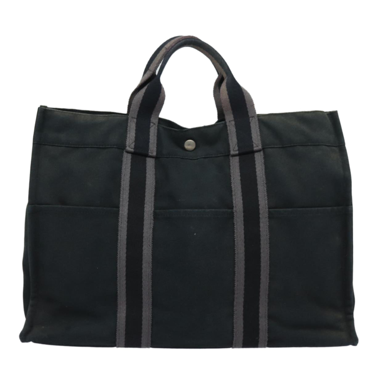 Hermès Fourre Tout Black Canvas Tote Bag (Pre-Owned)