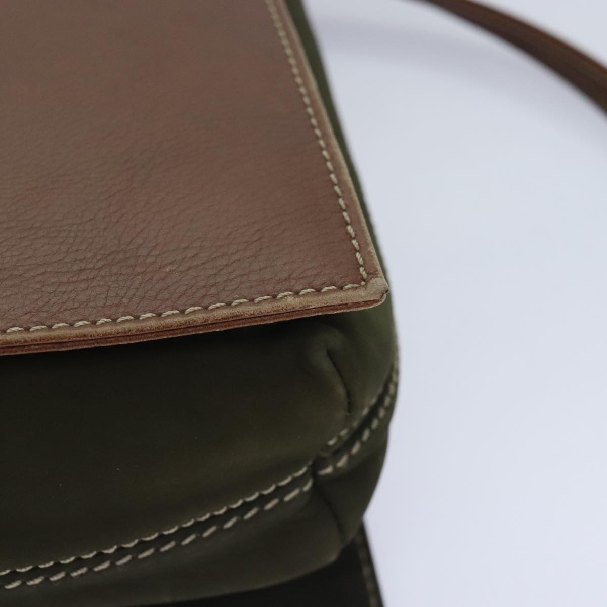 Bally Khaki Suede Shoulder Bag (Pre-Owned)