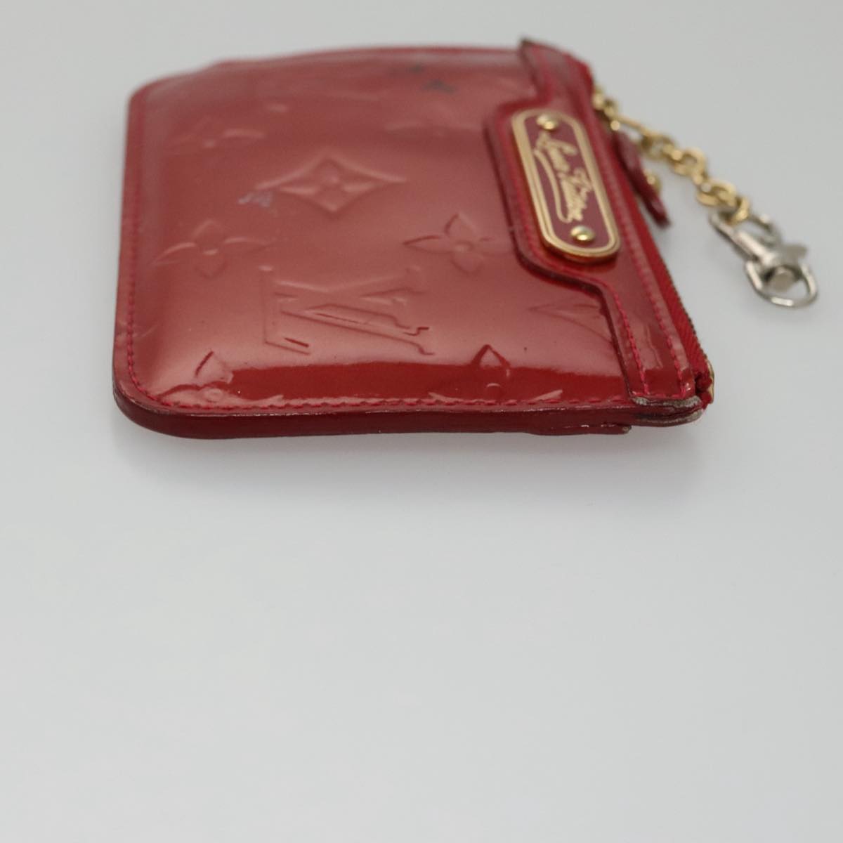 Louis Vuitton Pochette Clés Red Patent Leather Wallet  (Pre-Owned)