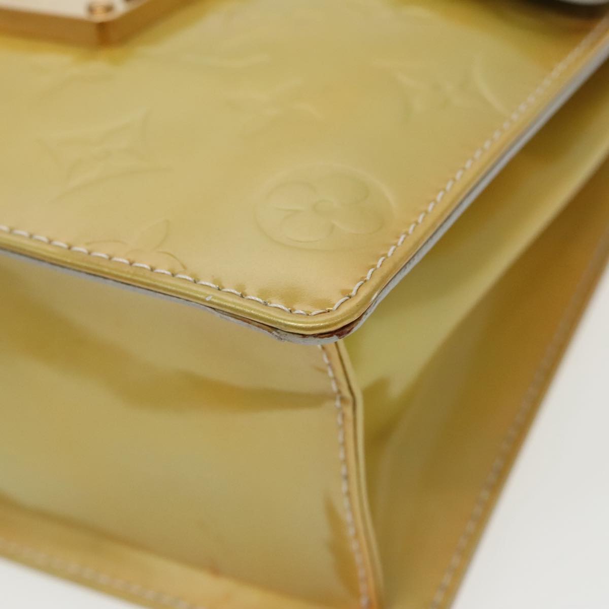 Louis Vuitton Spring Street Yellow Patent Leather Handbag (Pre-Owned)