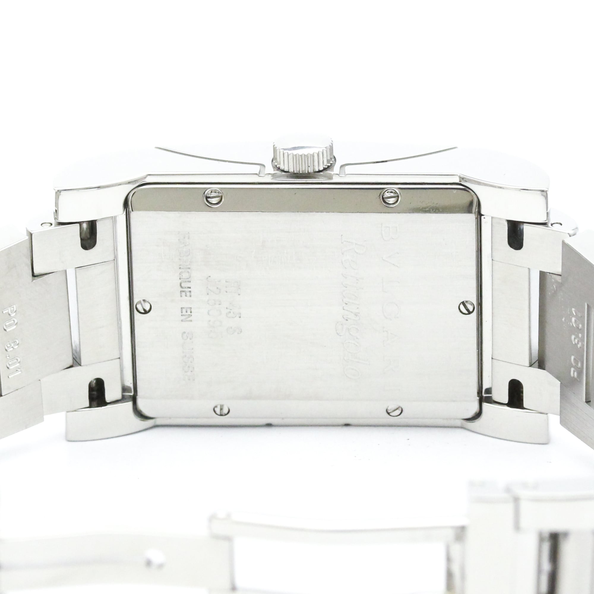 Bvlgari Rettangolo Automatic Stainless Steel Watch (Pre-Owned)