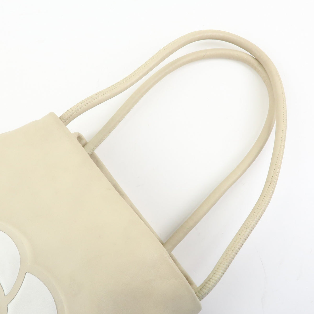 Chanel Camellia Lambskin Beige Leather Tote Bag Bag (Pre-Owned)