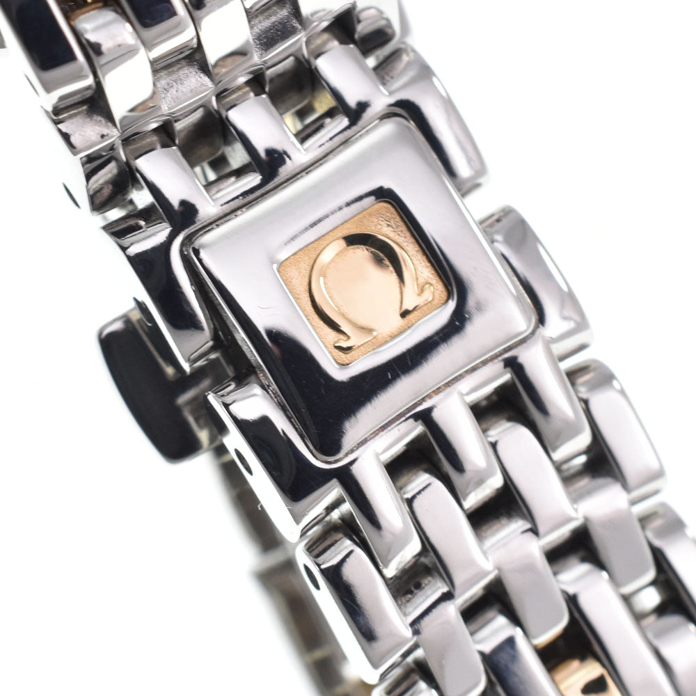 Omega De Ville Prestige Quartz Stainless Steel And Rose Gold With Diamond Markers Watch (Pre-Owned)