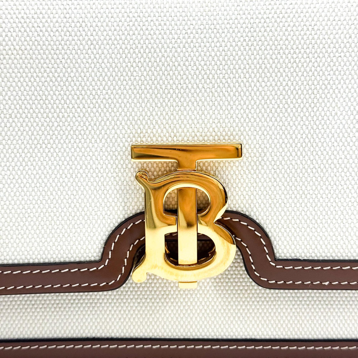 Burberry Tb Crossbody Bag Canvas And Leather Brown Canvas Crossbody Bag Bag (Pre-Owned)