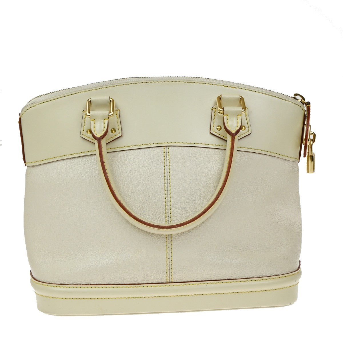 Louis Vuitton Suhali Lockit Leather White Leather Handbag (Pre-Owned)