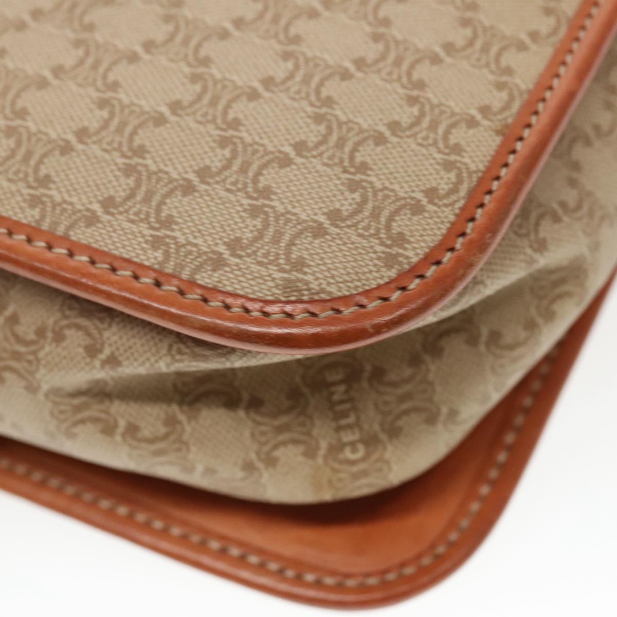 Céline Beige Canvas Shoulder Bag (Pre-Owned)