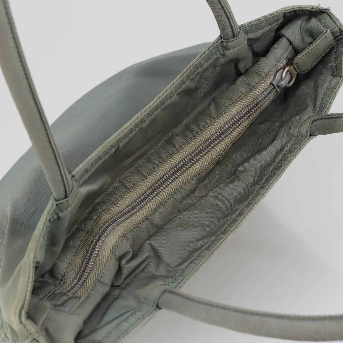 Prada Tessuto Khaki Synthetic Handbag (Pre-Owned)