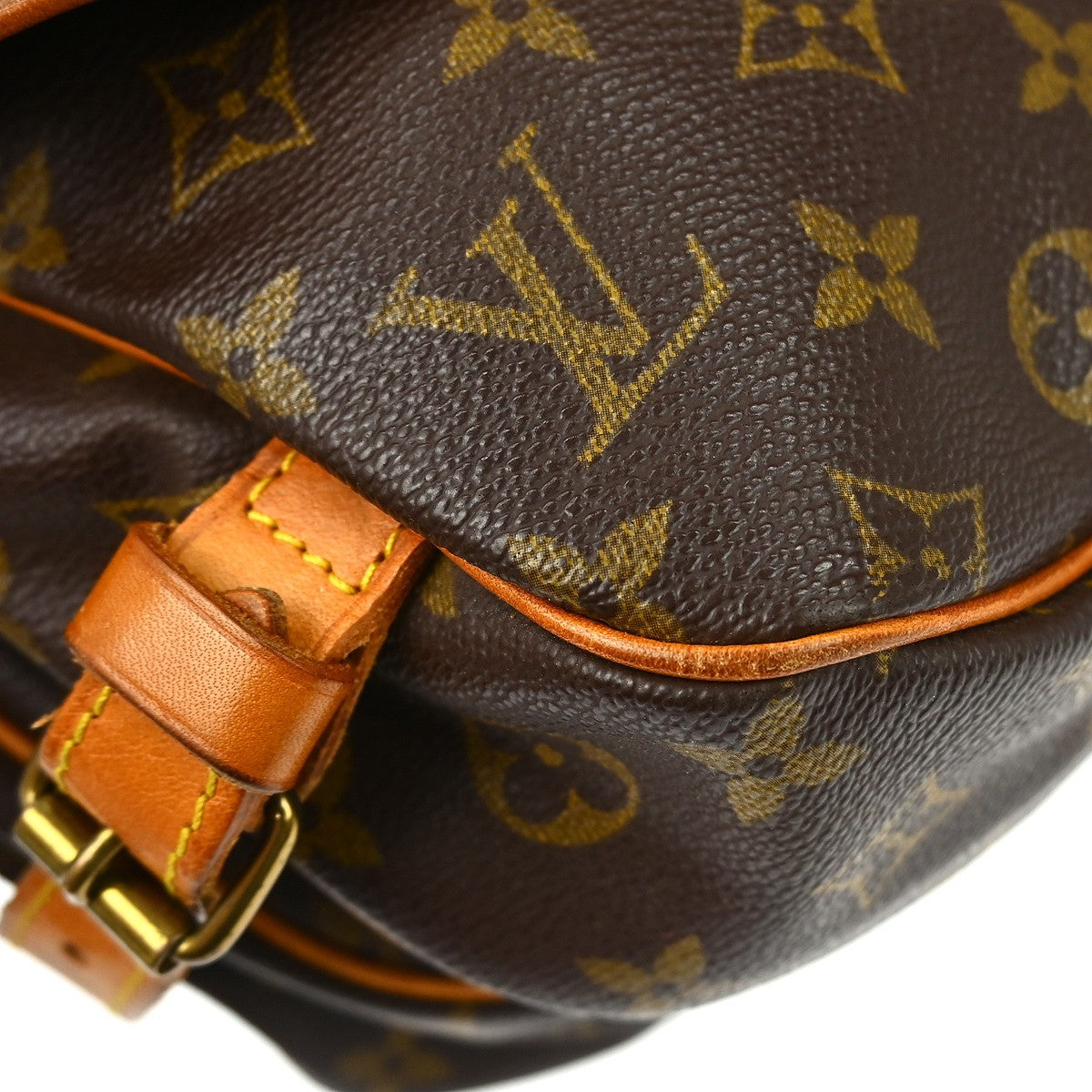 Louis Vuitton Saumur Monogram Brown Canvas Shoulder Bag Bag (Pre-Owned)