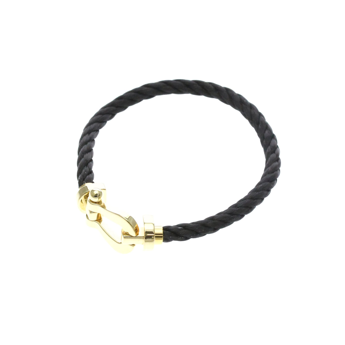 Fred Paris Force 10 Interchangeable Woven Cord And 18K Rose Gold With Diamonds Gold Yellow_Gold Bracelet Jewelry (Pre-Owned)