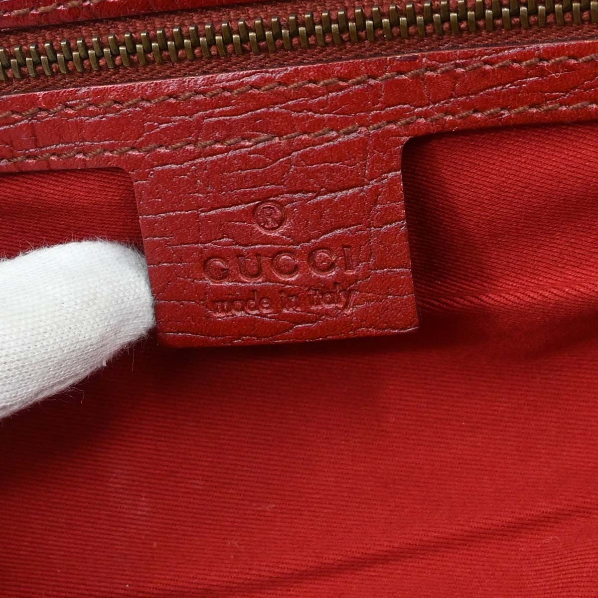 Gucci Horsebit Bracket Gg Canvas Red Canvas Tote Bag Bag (Pre-Owned)