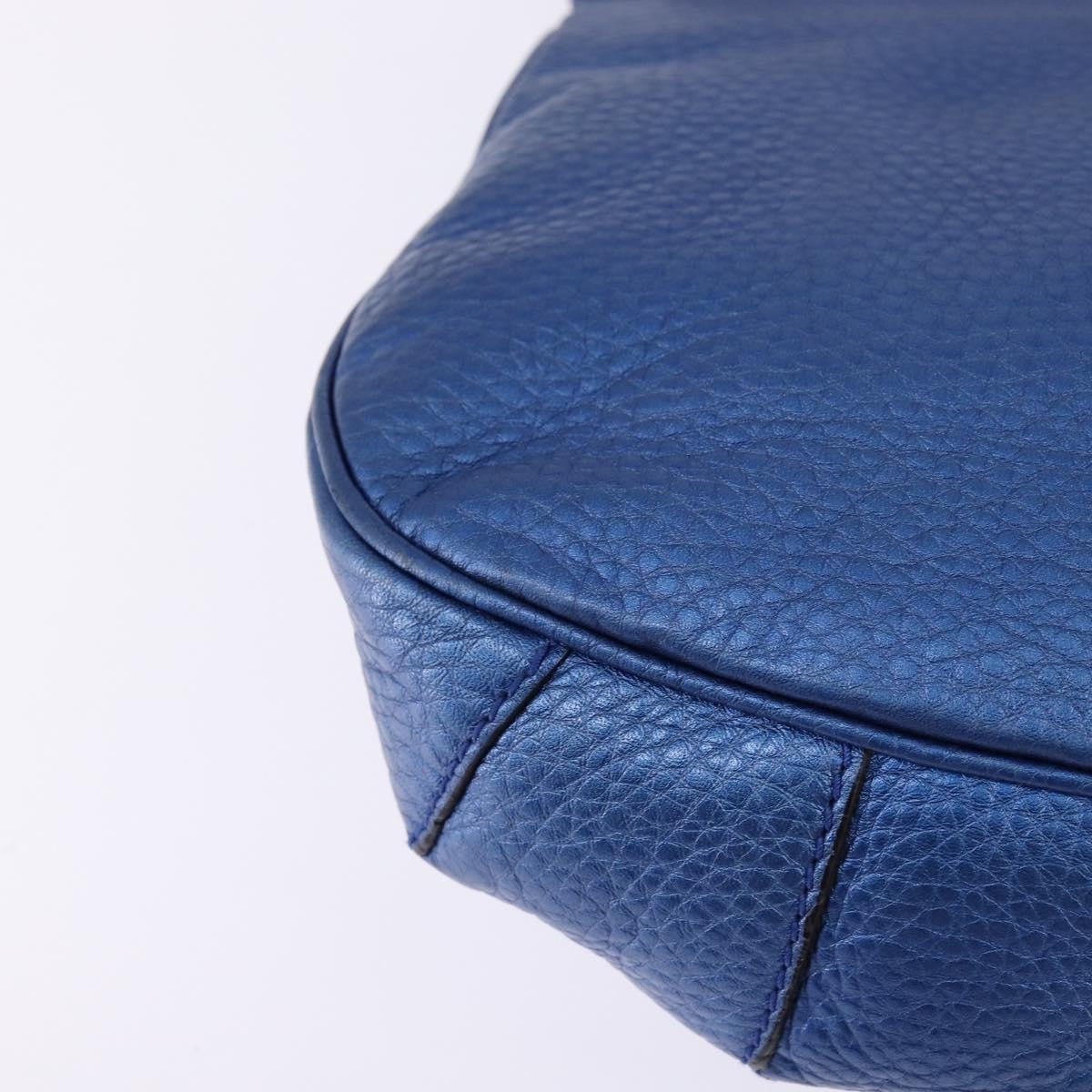 Gucci Nouveau Fringe Leather Blue Leather Shoulder Bag Bag (Pre-Owned)
