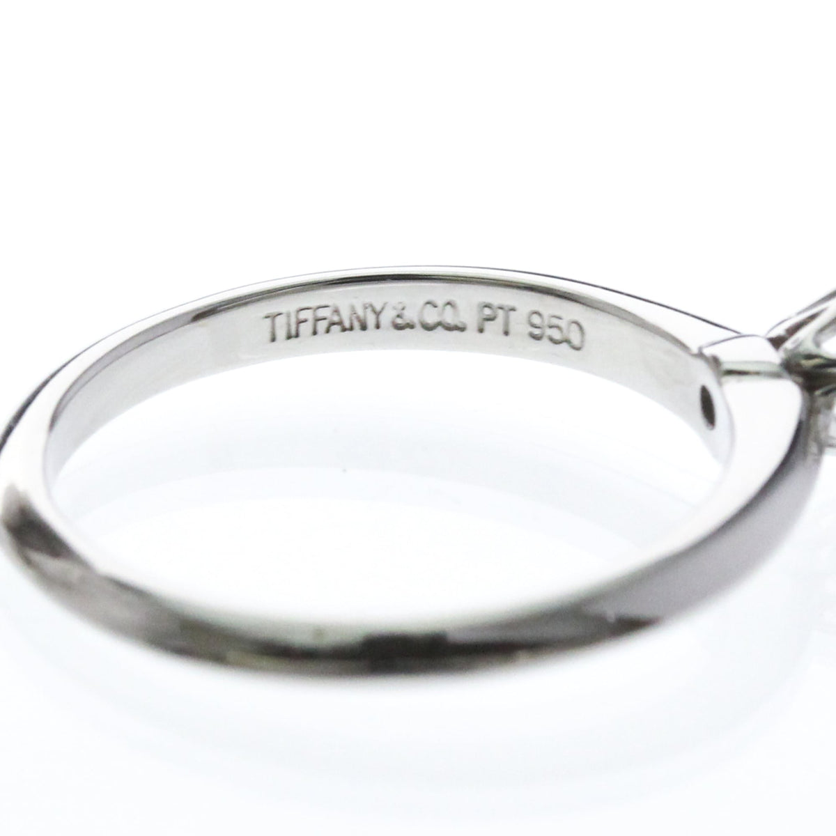 Tiffany & Co. Tiffany Setting Solitaire Platinum With Rbc Diamond G/Vvs2 Silver Platinum Ring Jewelry (Pre-Owned)