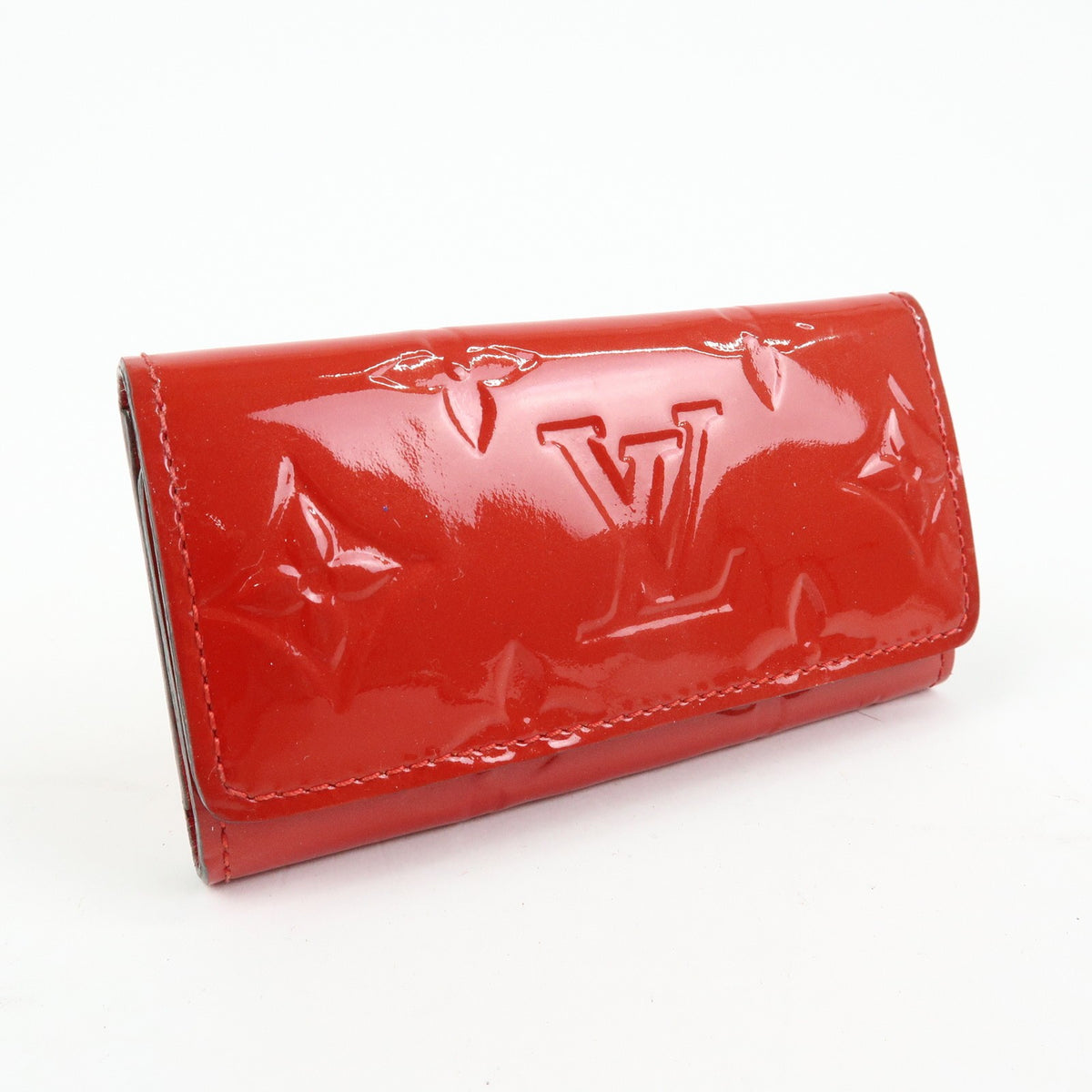 Louis Vuitton Multiclés 4 Cuir Verni Red Patent_Leather Wallets Accessory (Pre-Owned)