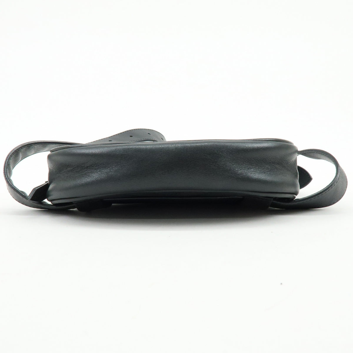 Gucci Gg Marmont Belt Matelasse Leather Black Leather Handbag (Pre-Owned)