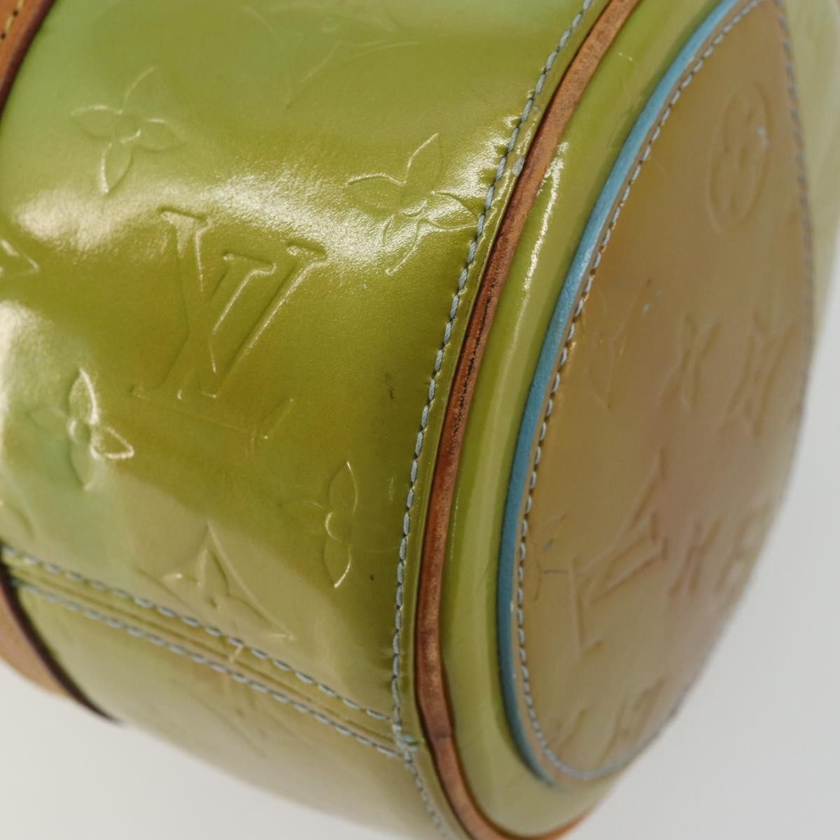 Louis Vuitton Bedford Monogram Vernis Green Patent_Leather Handbag (Pre-Owned)