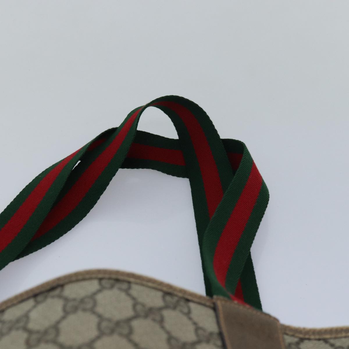 Gucci Sherry Beige Canvas Tote Bag (Pre-Owned)