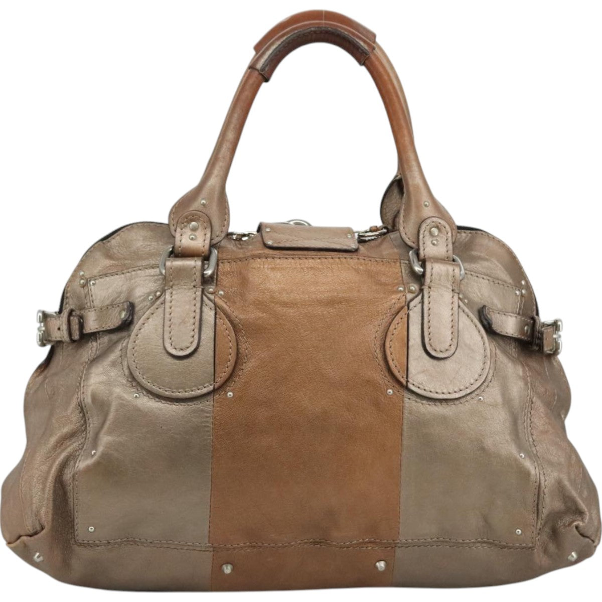 Chloé Paddington Gold Leather Tote Bag (Pre-Owned)