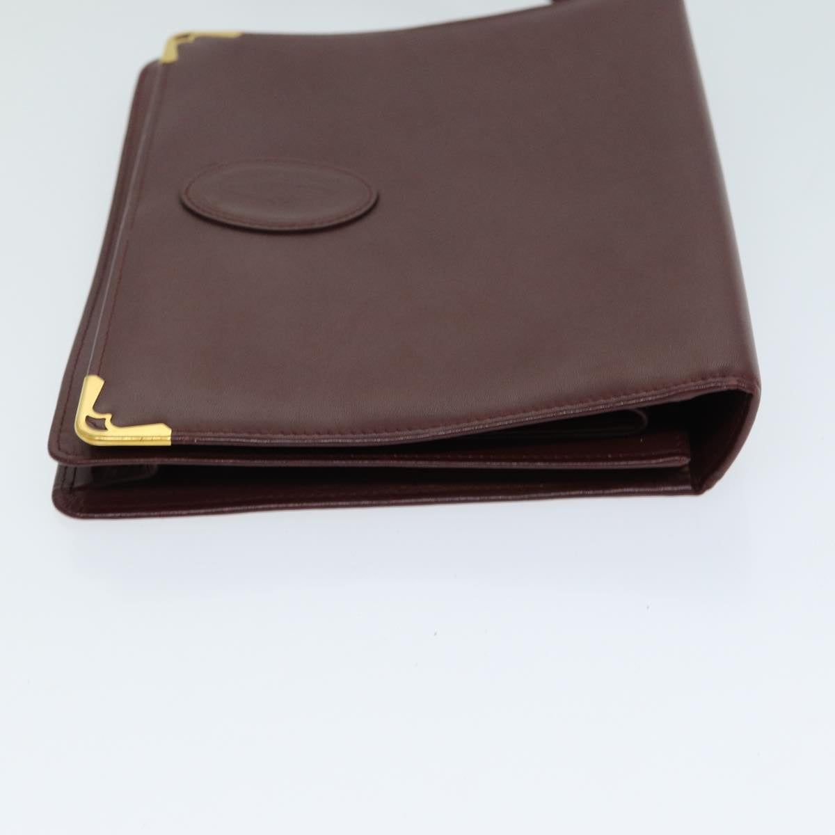 Cartier Must De Cartier Burgundy Leather Clutch Bag (Pre-Owned)