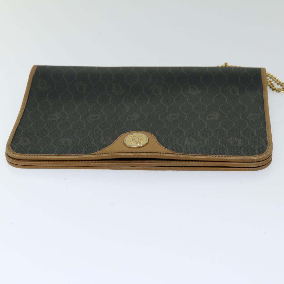 Dior Honeycomb Black Canvas Shoulder Bag (Pre-Owned)