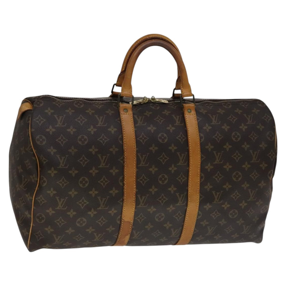 Louis Vuitton Keepall 50 Brown Canvas Travel Bag (Pre-Owned)