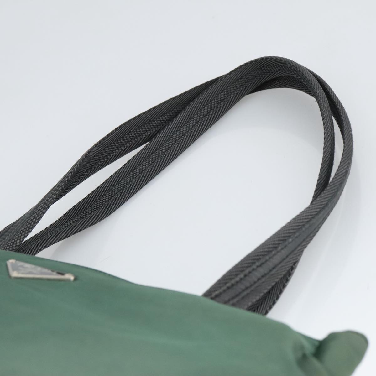 Prada Tessuto Khaki Synthetic Tote Bag (Pre-Owned)