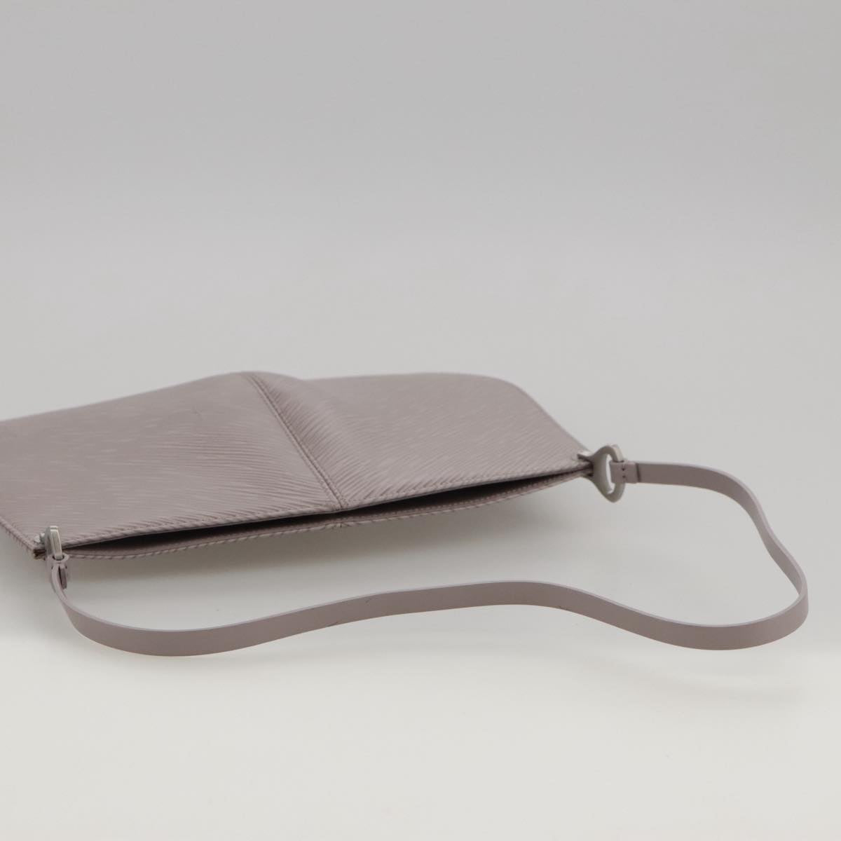 Louis Vuitton Demi Lune Grey Leather Clutch Bag (Pre-Owned)