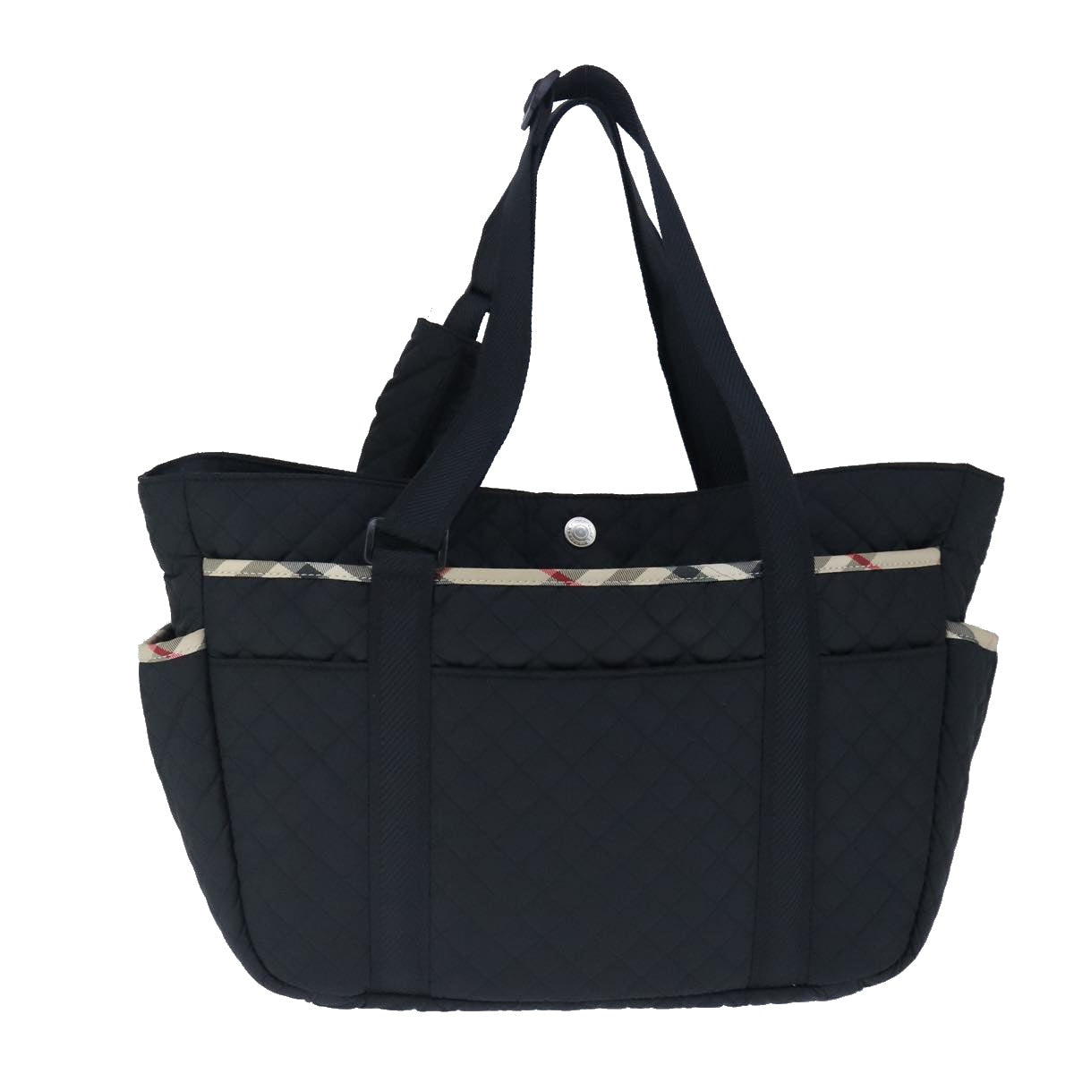 Burberry Nova Check Black Synthetic Tote Bag (Pre-Owned)