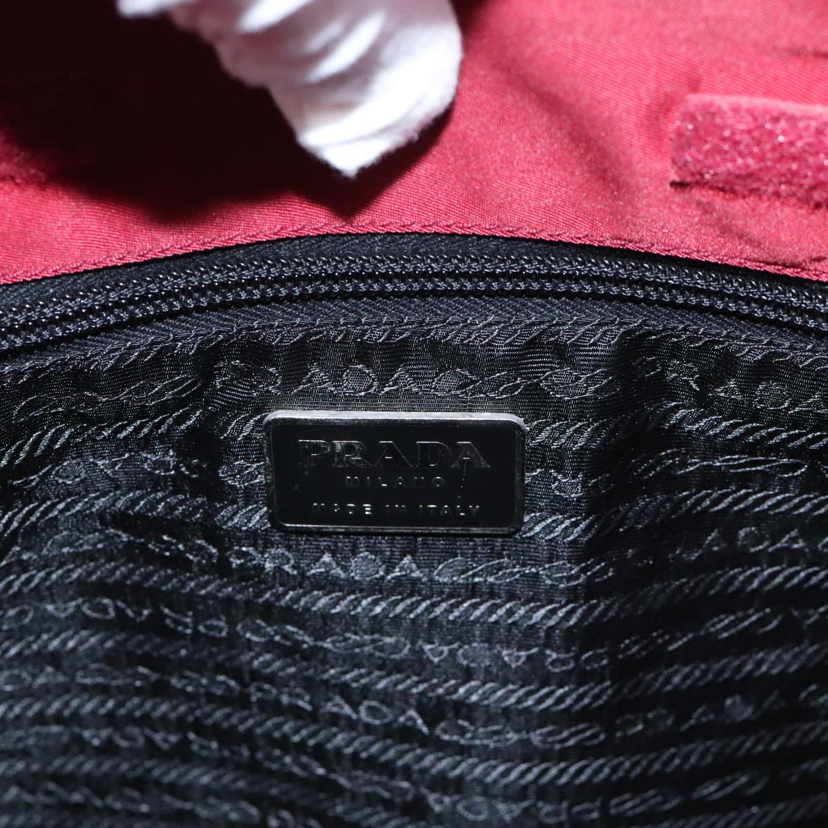 Prada Red Synthetic Handbag (Pre-Owned)