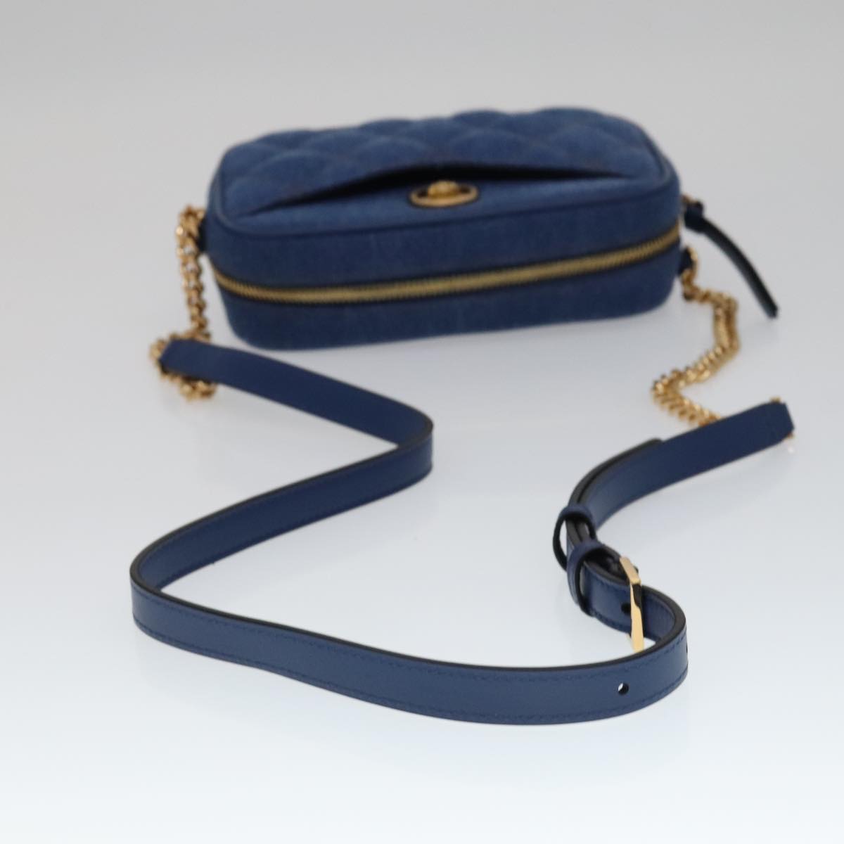 Versace Blue Denim - Jeans Shoulder Bag (Pre-Owned)