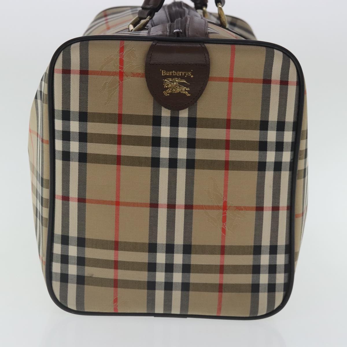 Burberry Nova Check Beige Canvas Travel Bag (Pre-Owned)