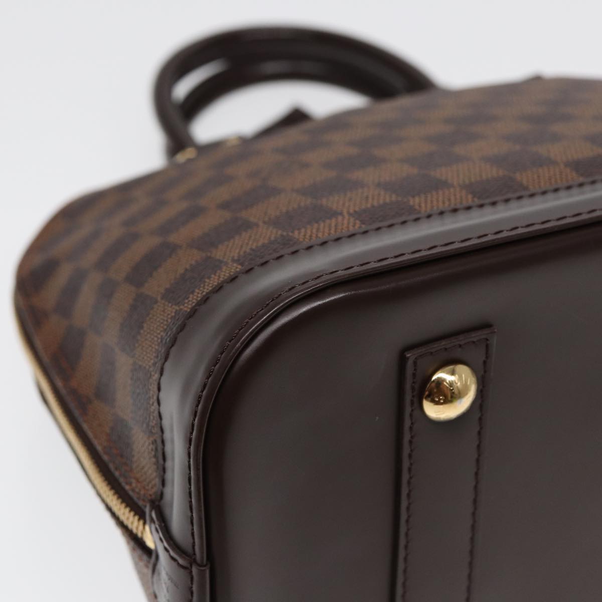 Louis Vuitton Alma Brown Canvas Handbag (Pre-Owned)