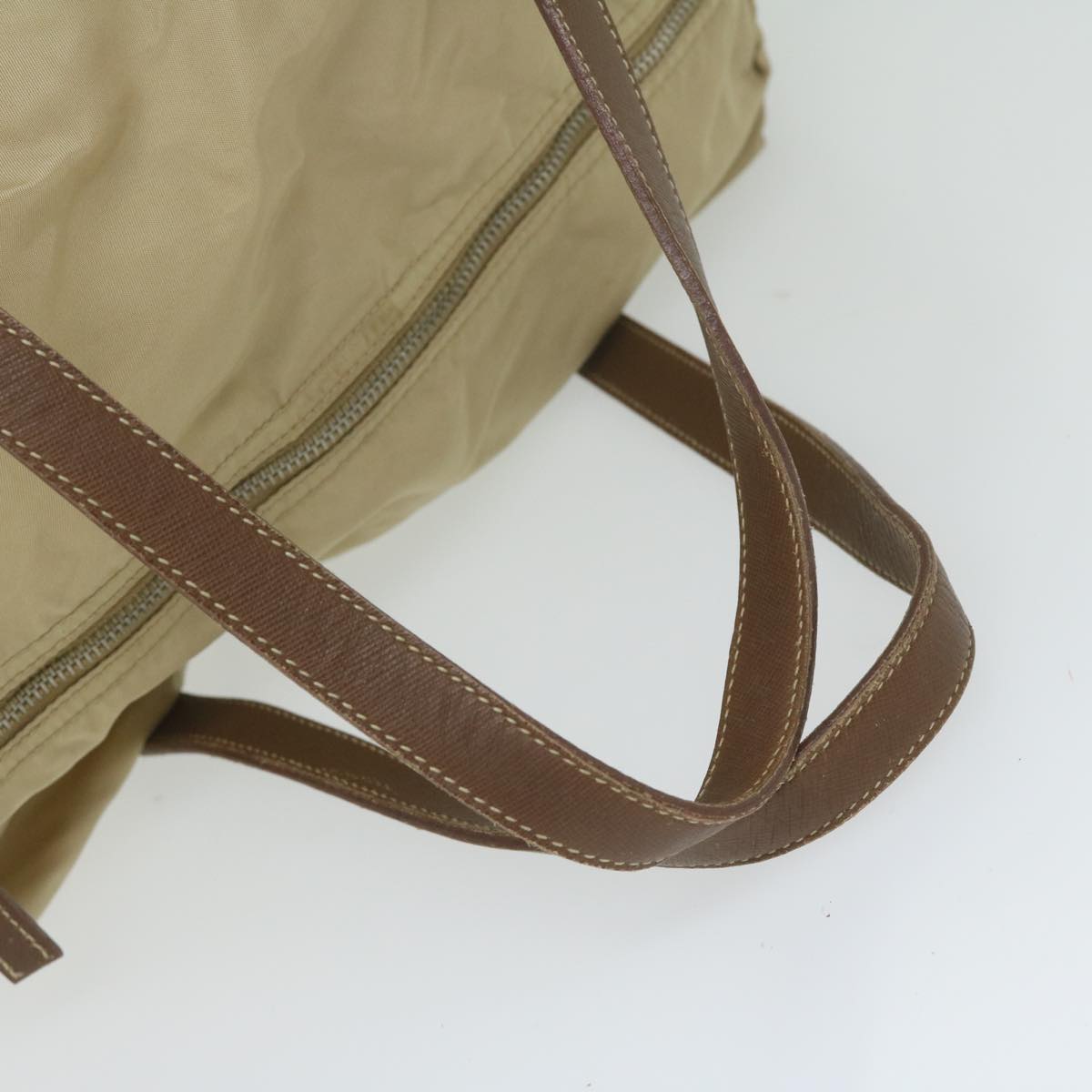 Prada Beige Synthetic Handbag (Pre-Owned)